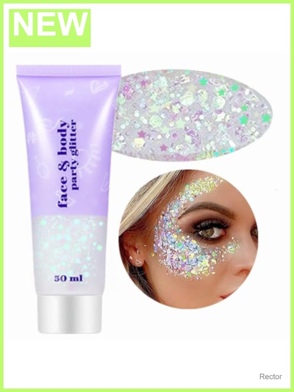 Holographic Body Glitter Gel Festival Clear Face Hair Mermaid